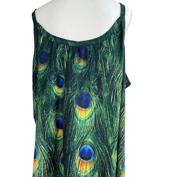 Denater Tank SZ 6X Peacock Resort Gold Hardware Aloha Party - Picture 4 of 6